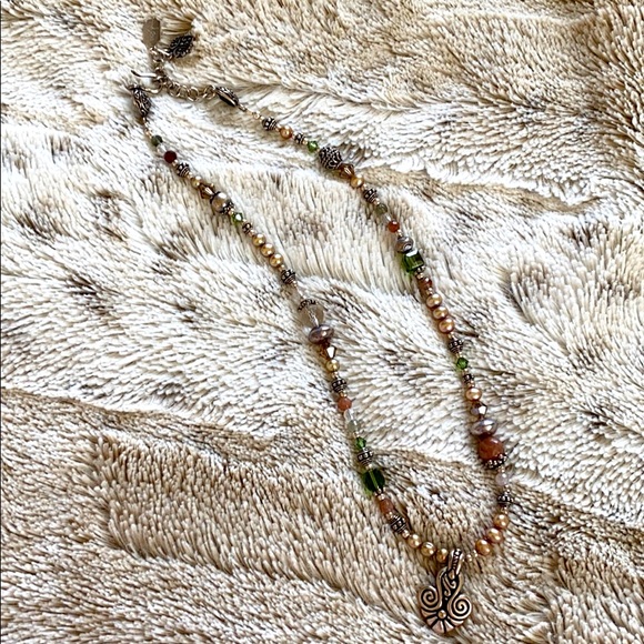 Sterling Silver & Crystal Beaded Necklace - Picture 6 of 6